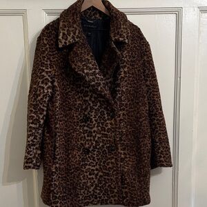 Bernardo Women's Animal Print Teddy Jacket